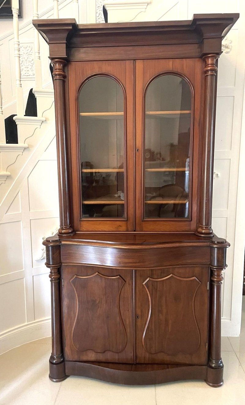 Quality Antique Victorian Mahogany Bookcase - Image 5
